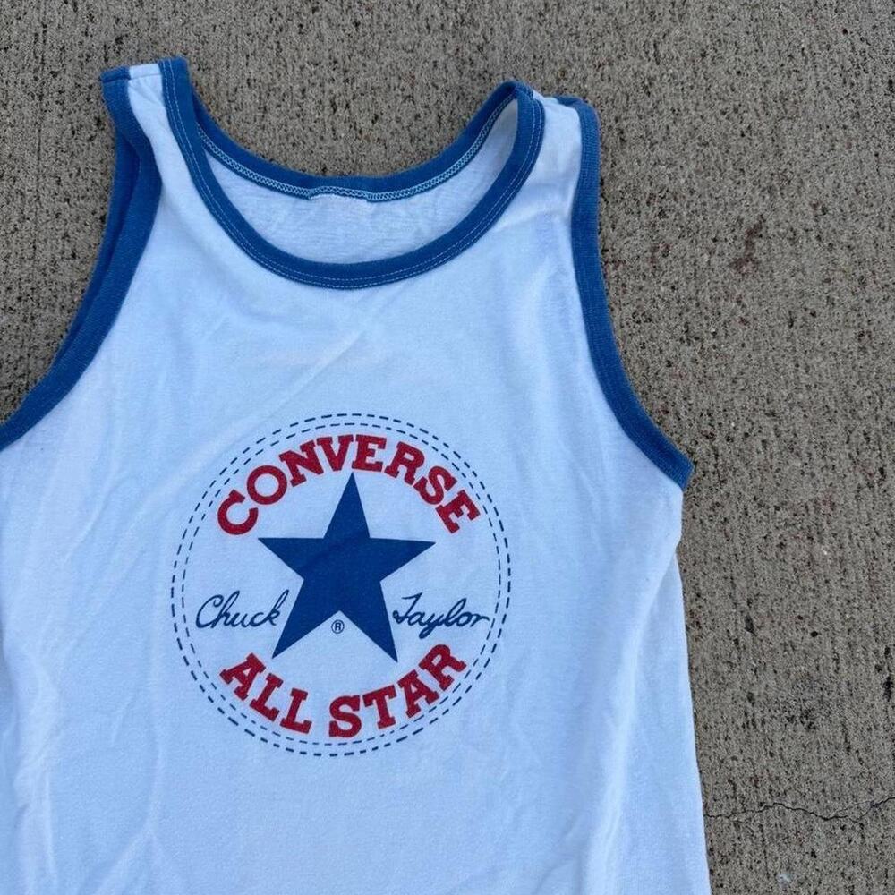 Vintage 80s kids converse tank top